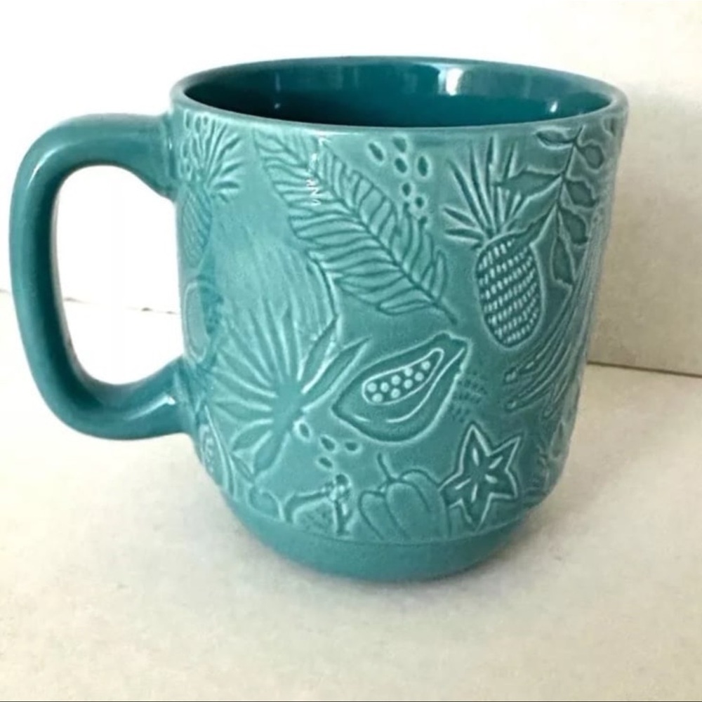 NEW Starbucks HAWAII COLLECTION CERAMIC MUG 12 fl oz Aqua Blue Tropical Ocean - Picture 2 of 5
